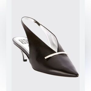 ✨Givenchy Black Heels with Silver Accent. Classy & Comfortable!